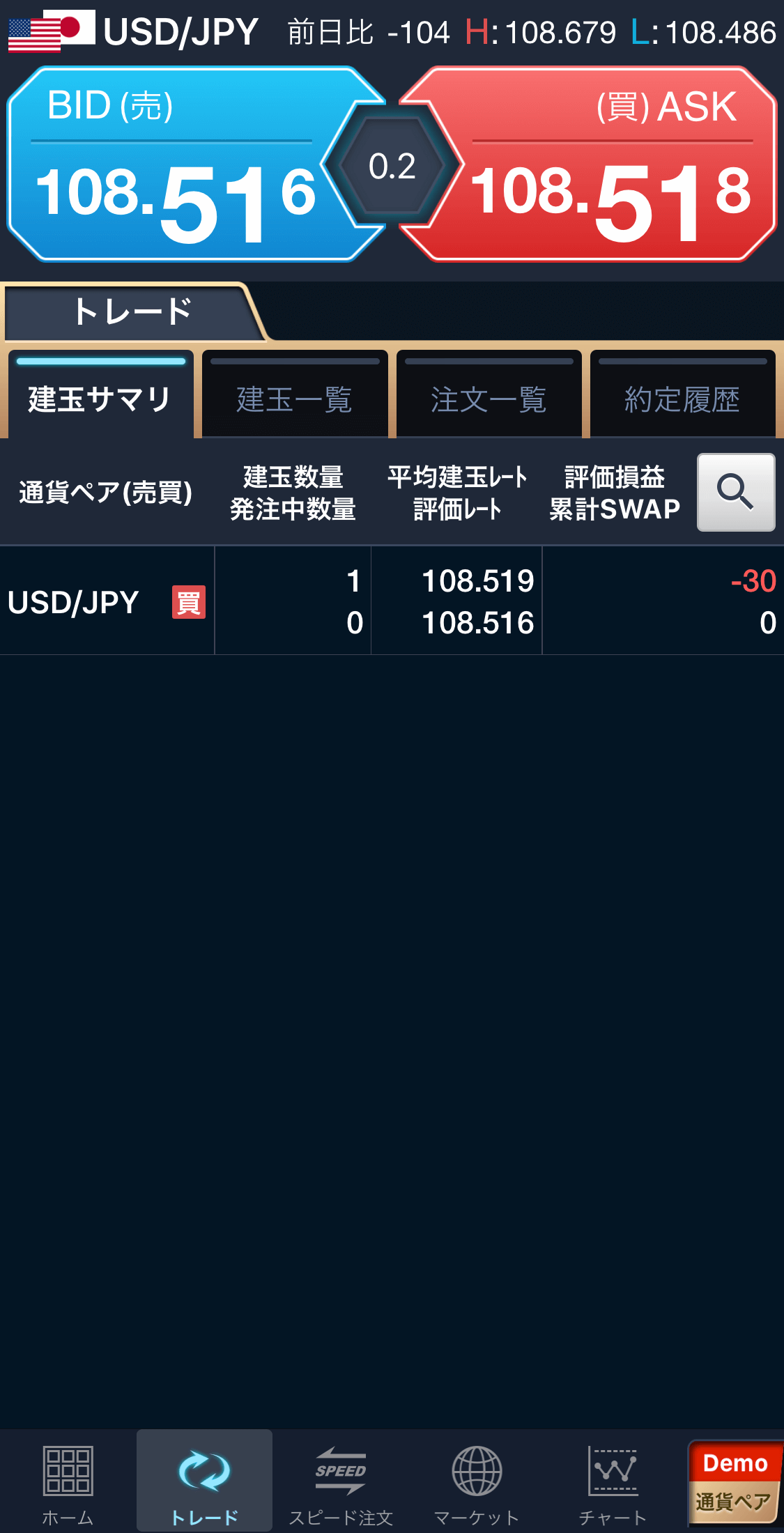 GMOクリック証券 FXネオのスマホアプリ画像7